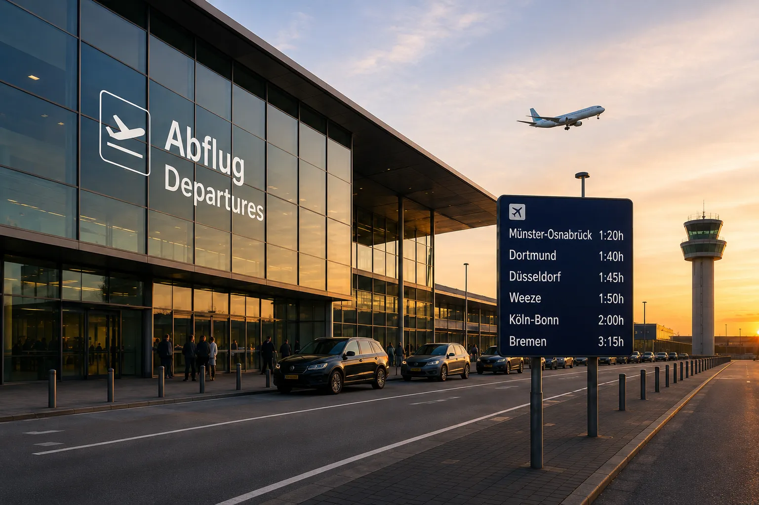 Duitse luchthavens vanuit Oost-Nederland